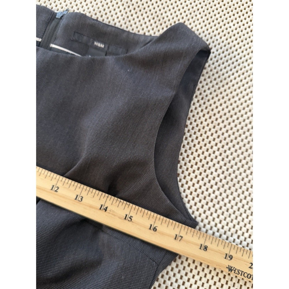 H&M Corporate Sheath Dress Women Sz 8/10 M Sleeveless Career Office Scoop Neck - Picture 6 of 10